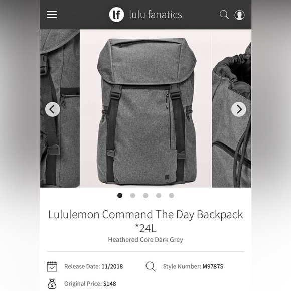 LULULEMON 24L BACKPACK **EXCELLENT CONDITION** - Picture 4 of 12